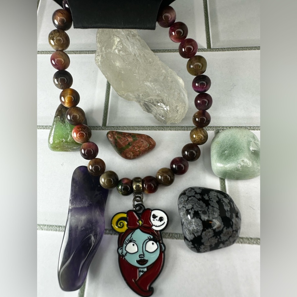 Cat Eye Galaxy Pink Sky Tiger’s Eye Voodoo Sally Gemstone Bracelet